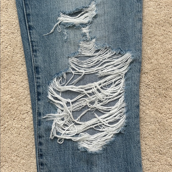 Pistola | Light Blue Relaxed Fit Distressed Straight Leg Jeans | 26 | In 26”-28” - Picture 8 of 12